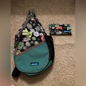 Kavu Succulent/ Plant Backpack/ Shoulder Bag with matching Wallet